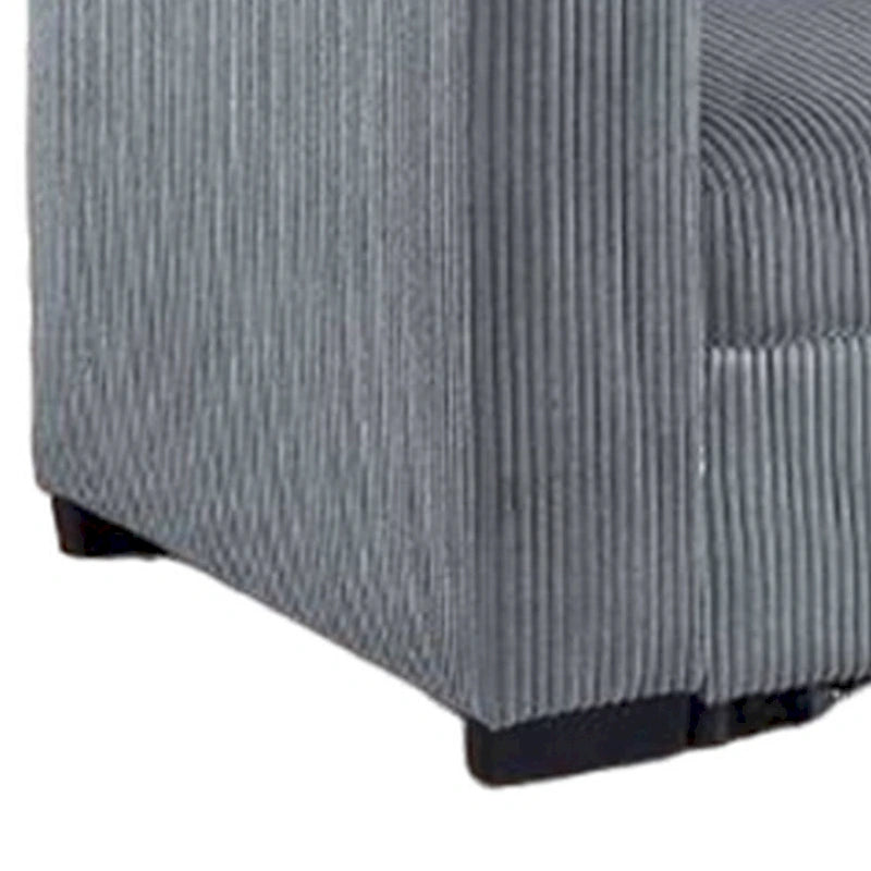 Canapé-lit convertible Billy, velours côtelé gris, 85 pouces