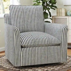 Swivel Accent Chair Swivel Barrel Reading Chair with Thick Padded Backrest Cushion