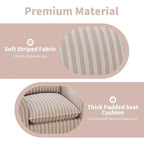 Fauteuil pivotant d'appoint, fauteuil de lecture pivotant en forme de tonneau avec coussin de dossier épais et rembourré