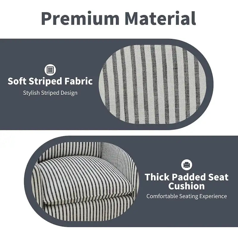 Fauteuil pivotant d'appoint, fauteuil de lecture pivotant en forme de tonneau avec coussin de dossier épais et rembourré