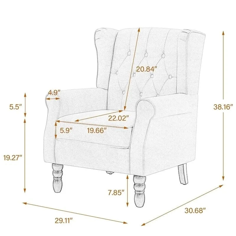 Ensemble de 2 fauteuils club capitonnés à oreilles