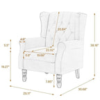 Ensemble de 2 fauteuils club capitonnés à oreilles