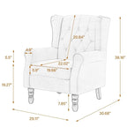 Ensemble de 2 fauteuils club capitonnés à oreilles