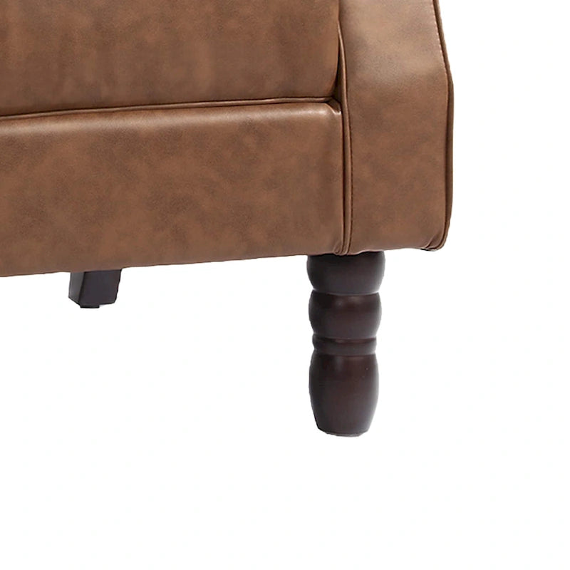 Ensemble de 2 fauteuils club capitonnés à oreilles