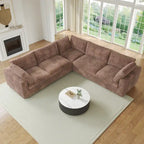 Canapé d'angle Cloud Corner, canapé modulable rembourré en peluche douce, canapé de salon garni de duvet
