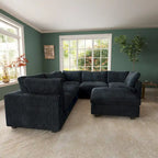 Canapé d'angle Cloud Corner, canapé modulable rembourré en peluche douce, canapé de salon garni de duvet