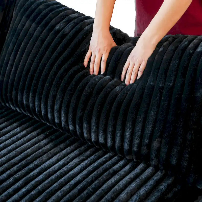 Canapé d'angle Cloud Corner, canapé modulable rembourré en peluche douce, canapé de salon garni de duvet