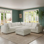 Canapé d'angle Cloud Corner, canapé modulable rembourré en peluche douce, canapé de salon garni de duvet