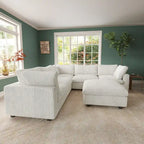 Canapé d'angle Cloud Corner, canapé modulable rembourré en peluche douce, canapé de salon garni de duvet