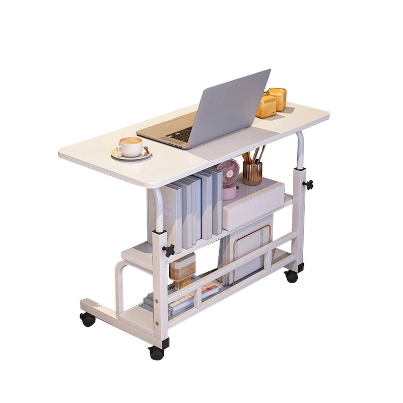 Bureau assis-debout mobile de 31,5 pouces, bureau roulant portable à hauteur réglable, petit bureau d'ordinateur, bureau mobile sur roulettes