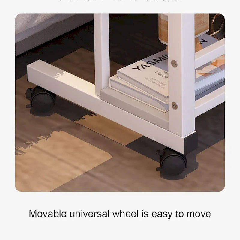 Bureau assis-debout mobile de 31,5 pouces, bureau roulant portable à hauteur réglable, petit bureau d'ordinateur, bureau mobile sur roulettes