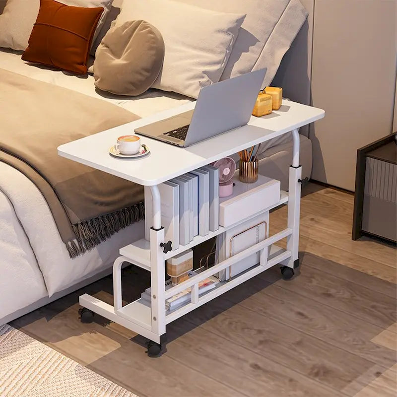 Bureau assis-debout mobile de 31,5 pouces, bureau roulant portable à hauteur réglable, petit bureau d'ordinateur, bureau mobile sur roulettes