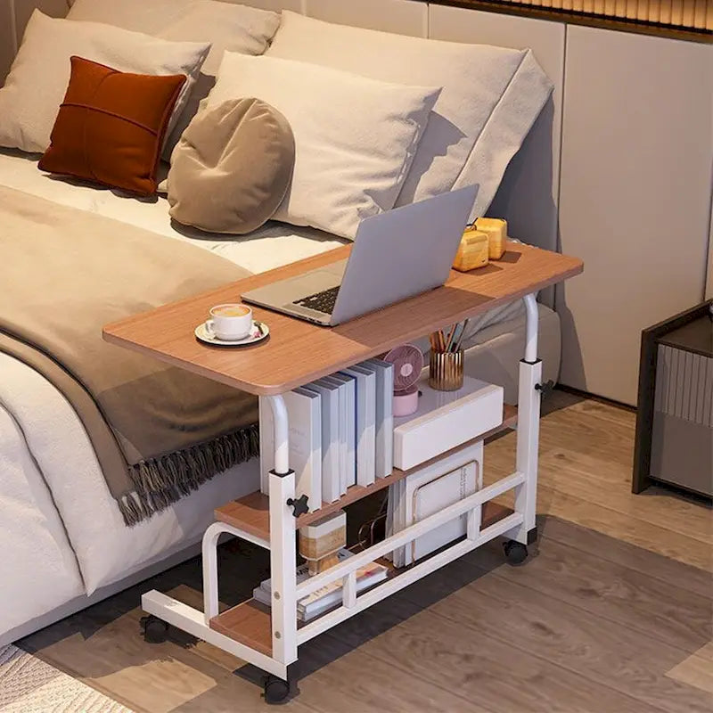 Bureau assis-debout mobile de 31,5 pouces, bureau roulant portable à hauteur réglable, petit bureau d'ordinateur, bureau mobile sur roulettes