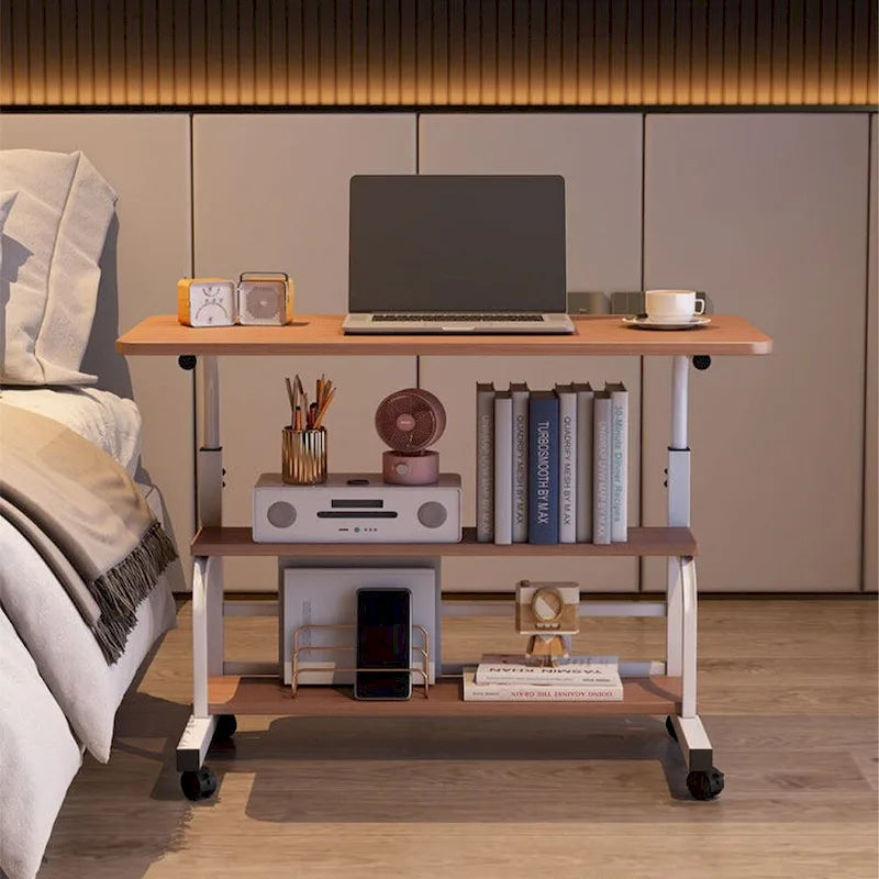 Bureau assis-debout mobile de 31,5 pouces, bureau roulant portable à hauteur réglable, petit bureau d'ordinateur, bureau mobile sur roulettes