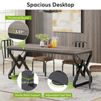 Bureau de direction de 160 cm avec structure en métal, bureau d'ordinateur moderne pour bureau à domicile