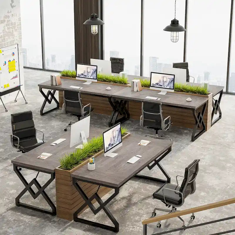 Bureau de direction de 160 cm avec structure en métal, bureau d'ordinateur moderne pour bureau à domicile