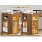 Bureau d'ordinateur 96,5 cm, 3 tiroirs, 8 étagères ouvertes, idéal pour le télétravail