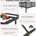 Cadre de lit plateforme moderne avec tête de lit haut de gamme à volutes élégantes - Dimensions : Simple/Double/Queen