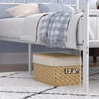 Cadre de lit plateforme moderne avec tête de lit haut de gamme à volutes élégantes - Dimensions : Simple/Double/Queen