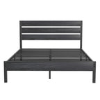 Cadre de lit industriel en bois VECELO avec tête de lit, lits simples/lits doubles/lits queen