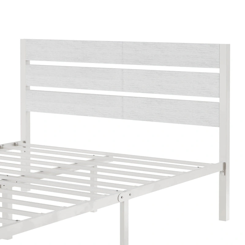 Cadre de lit industriel en bois VECELO avec tête de lit, lits simples/lits doubles/lits queen