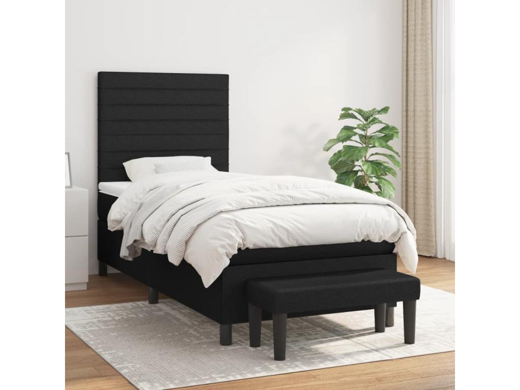 Matelas en tissu noir, 80 x 200 cm - dlz1766581081708