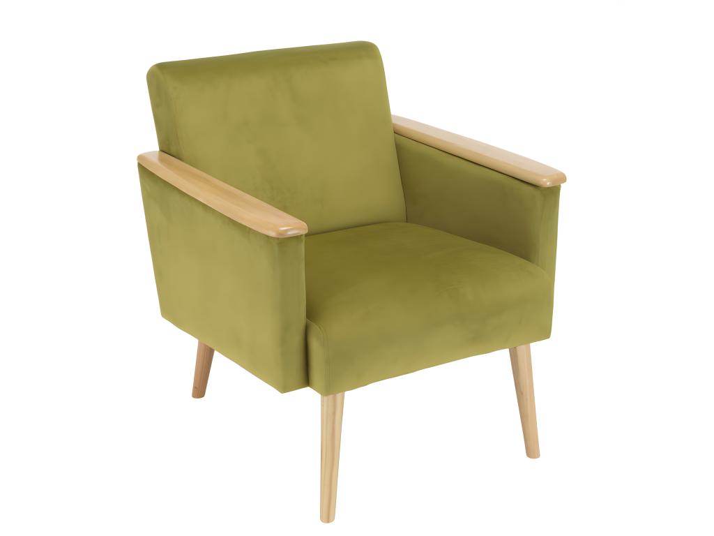 Fauteuil d'appoint en velours vert