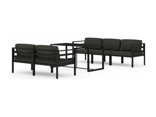 Ensemble de mobilier d'extérieur anthracite