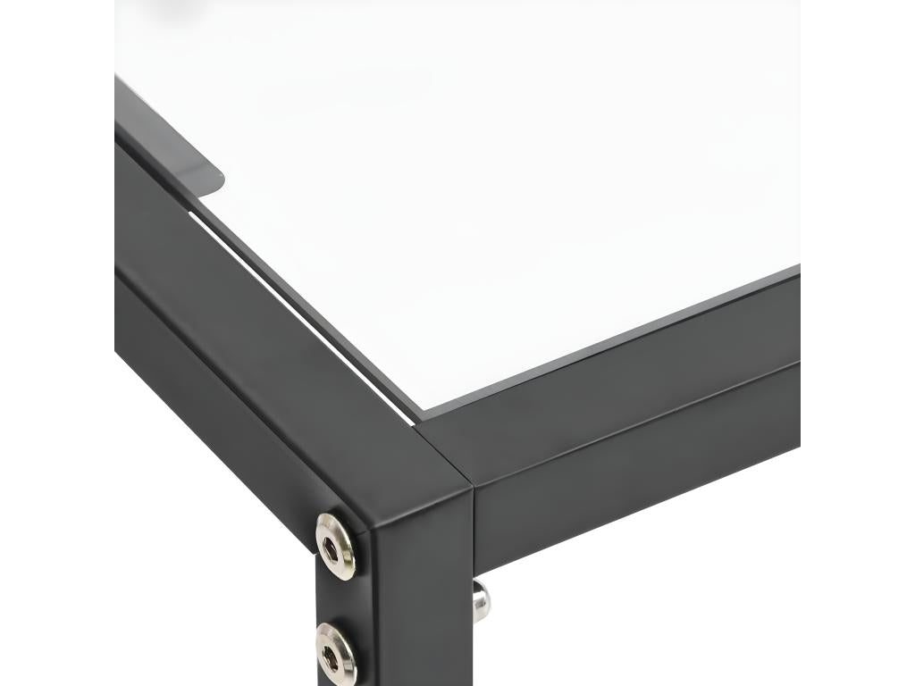 Table en verre noir, 180 x 35 x 75,5 cm