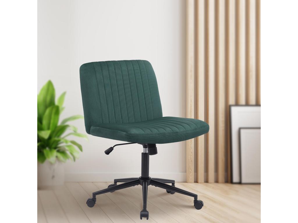Fauteuil en velours vert