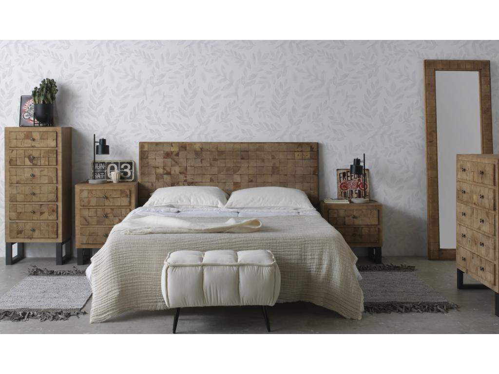 Lit marron, 110 x 60 cm