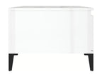 Table basse en bois d'ingénierie blanc, 90 x 50 x 36,5 cm