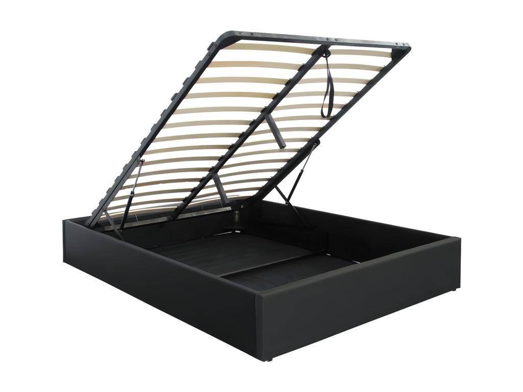 Lit noir, 140 x 200 cm