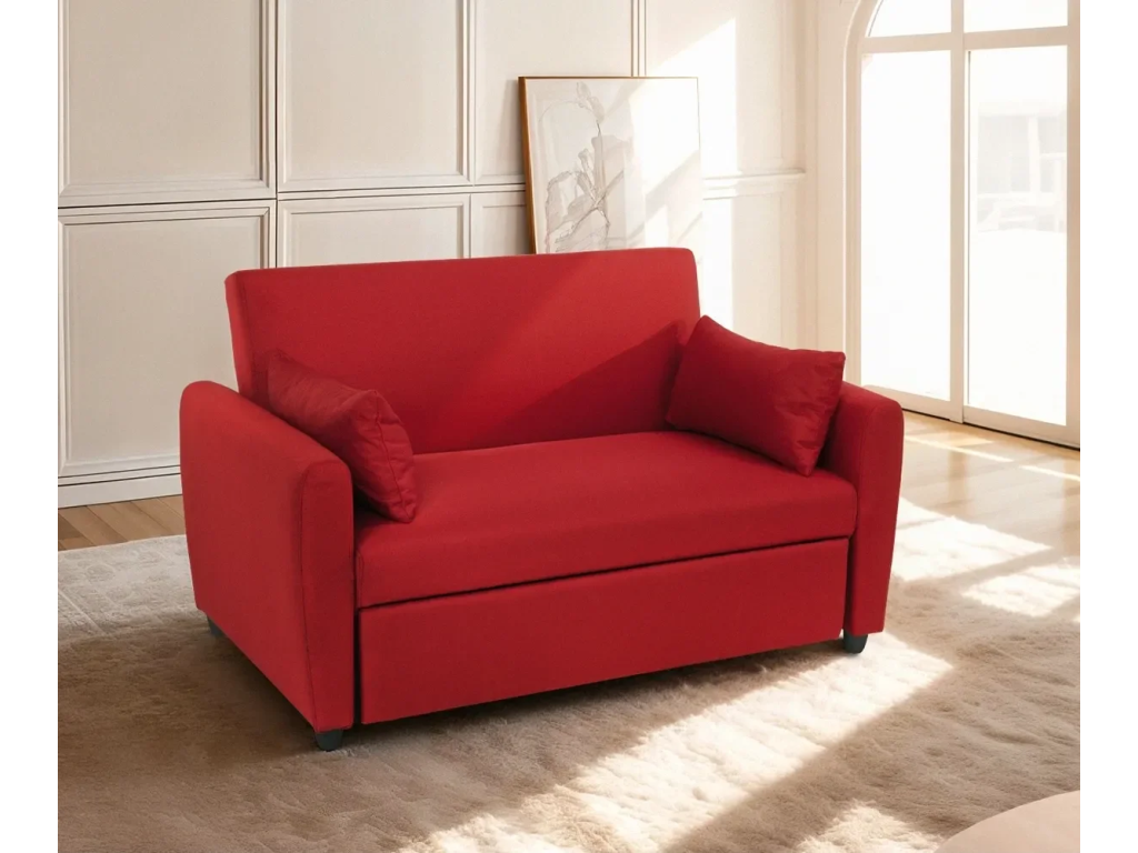 Canapé en tissu rouge - dlz1766580671702