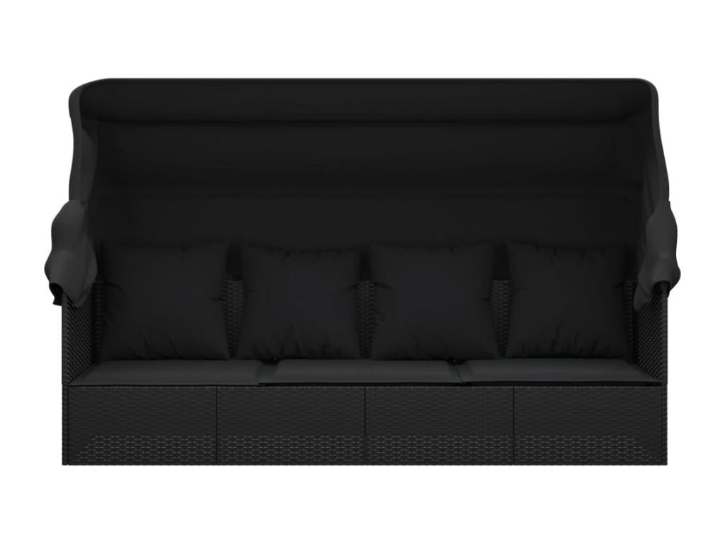 Lit noir, 203 x 58 x 56 cm