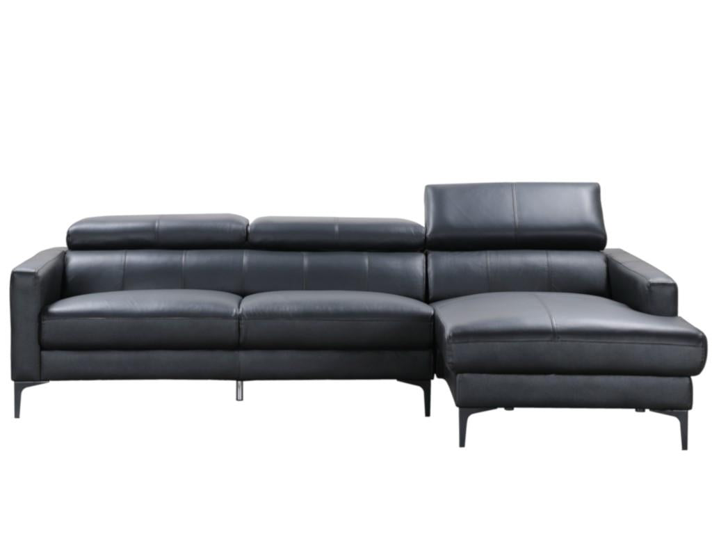 Canapé en cuir noir