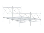 Cadre de lit en métal blanc, 120 x 200 cm