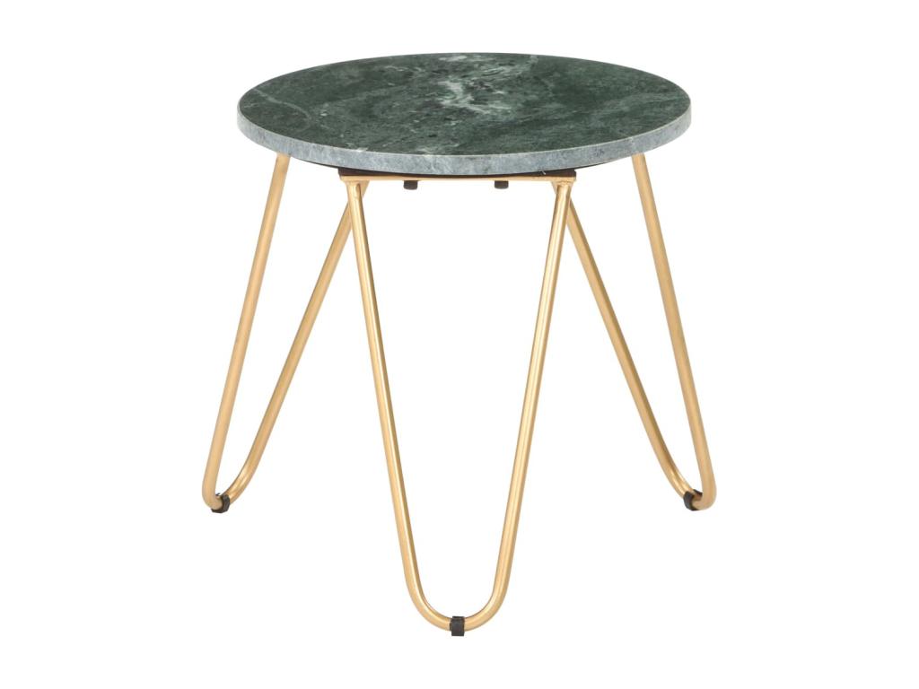 Table basse en marbre vert, 40 x 40 x 40 cm