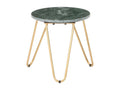 Table basse en marbre vert, 40 x 40 x 40 cm