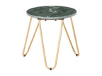 Table basse en marbre vert, 40 x 40 x 40 cm