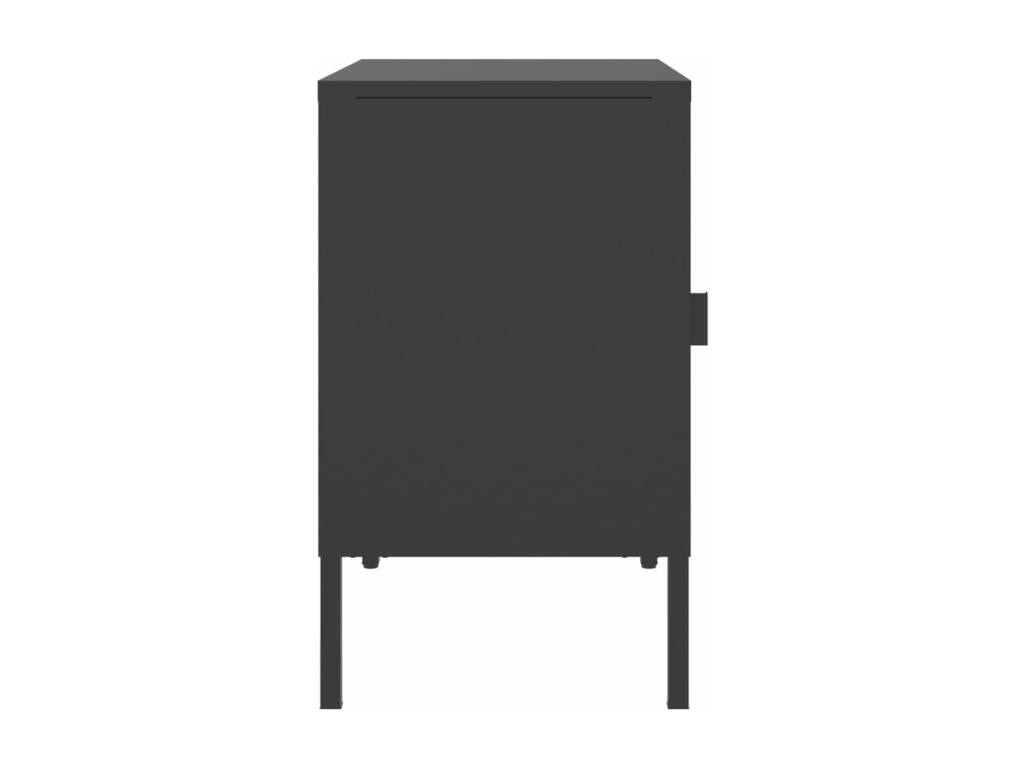 Table en verre noir, 50 x 35 x 60 cm