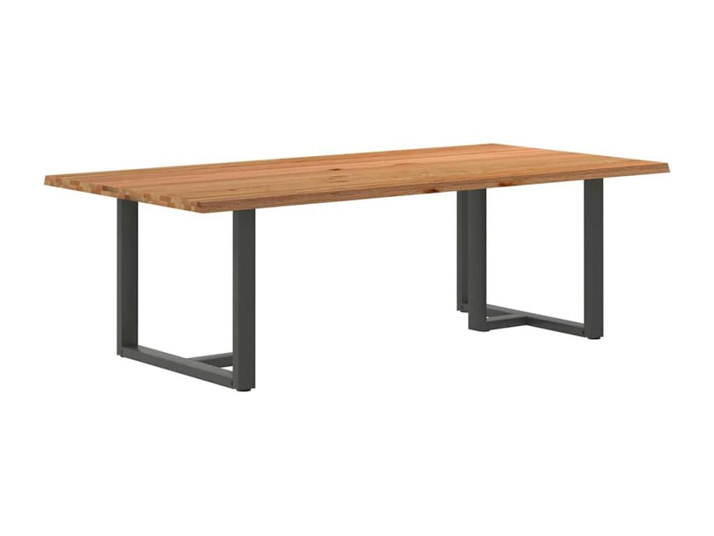 Table de salle à manger en chêne brun