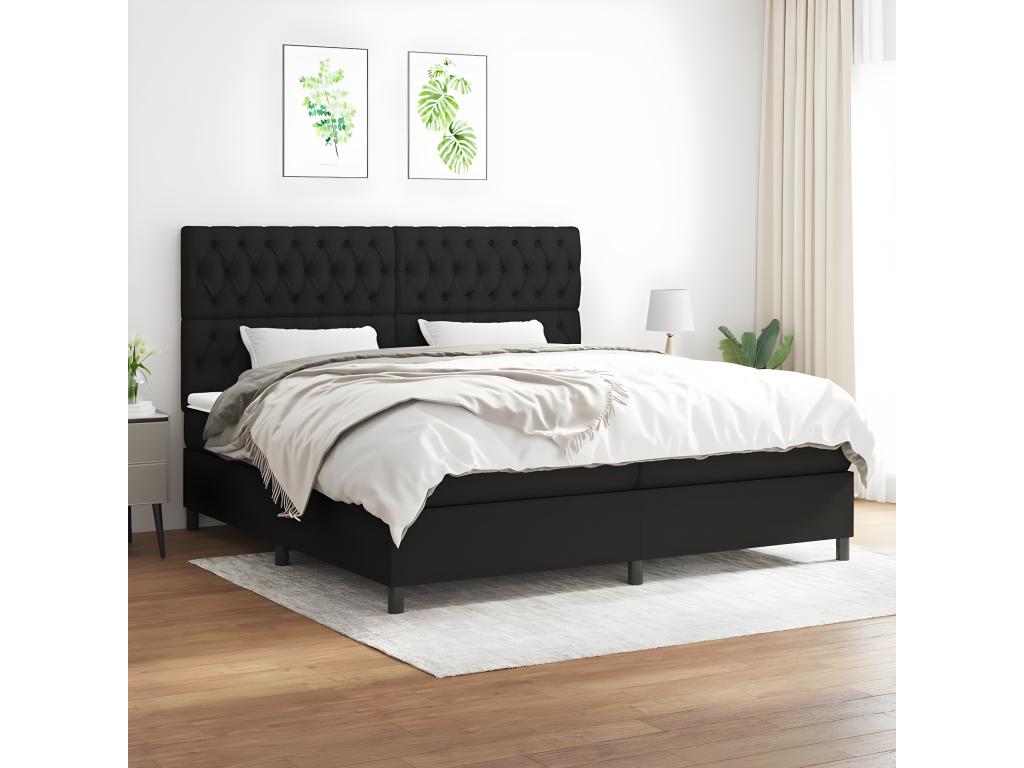 Matelas en tissu noir, 200 x 200 cm