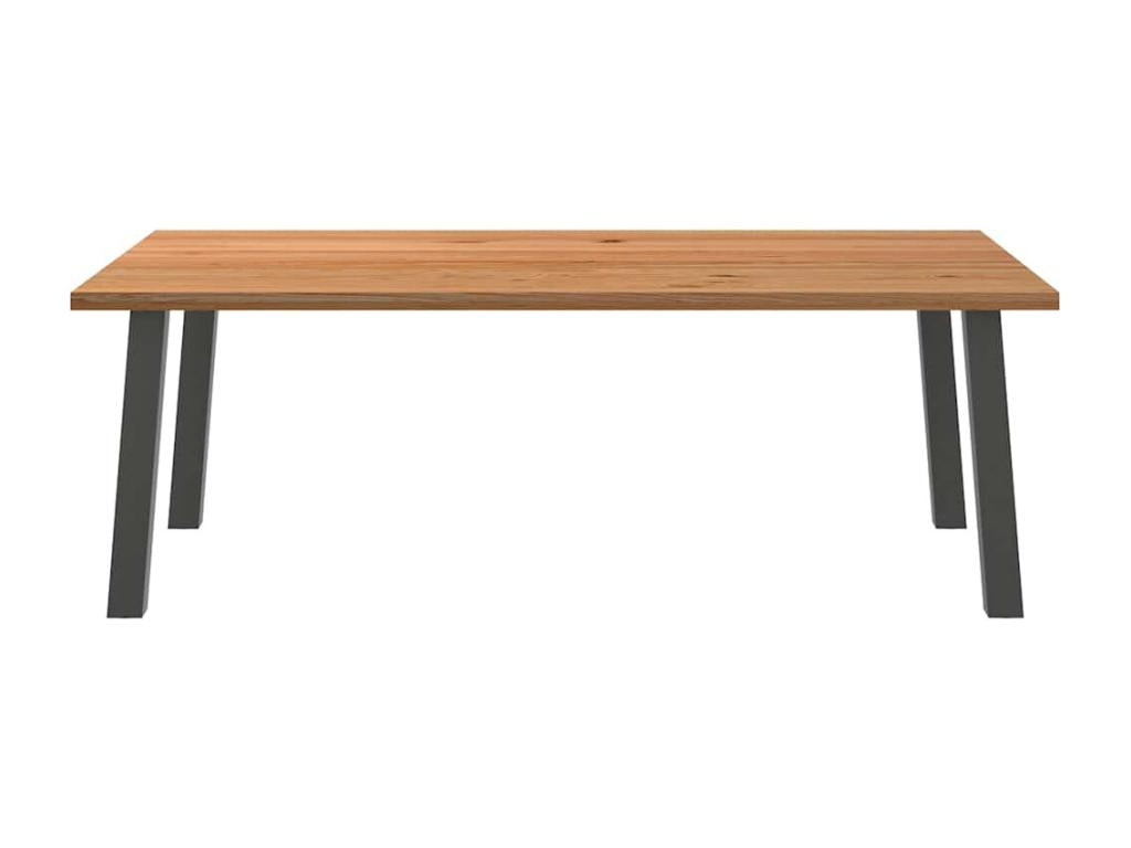 Table de salle à manger en chêne brun - dlz1766580930235