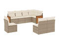 Ensemble de mobilier de jardin en résine tressée beige - dlz1766580360725