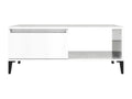Table basse en bois d'ingénierie blanc, 90 x 50 x 36,5 cm