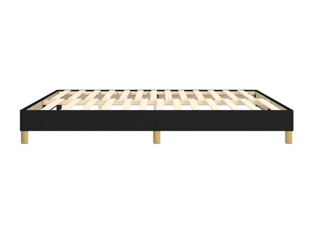 Lit en tissu noir, 160 x 200 cm