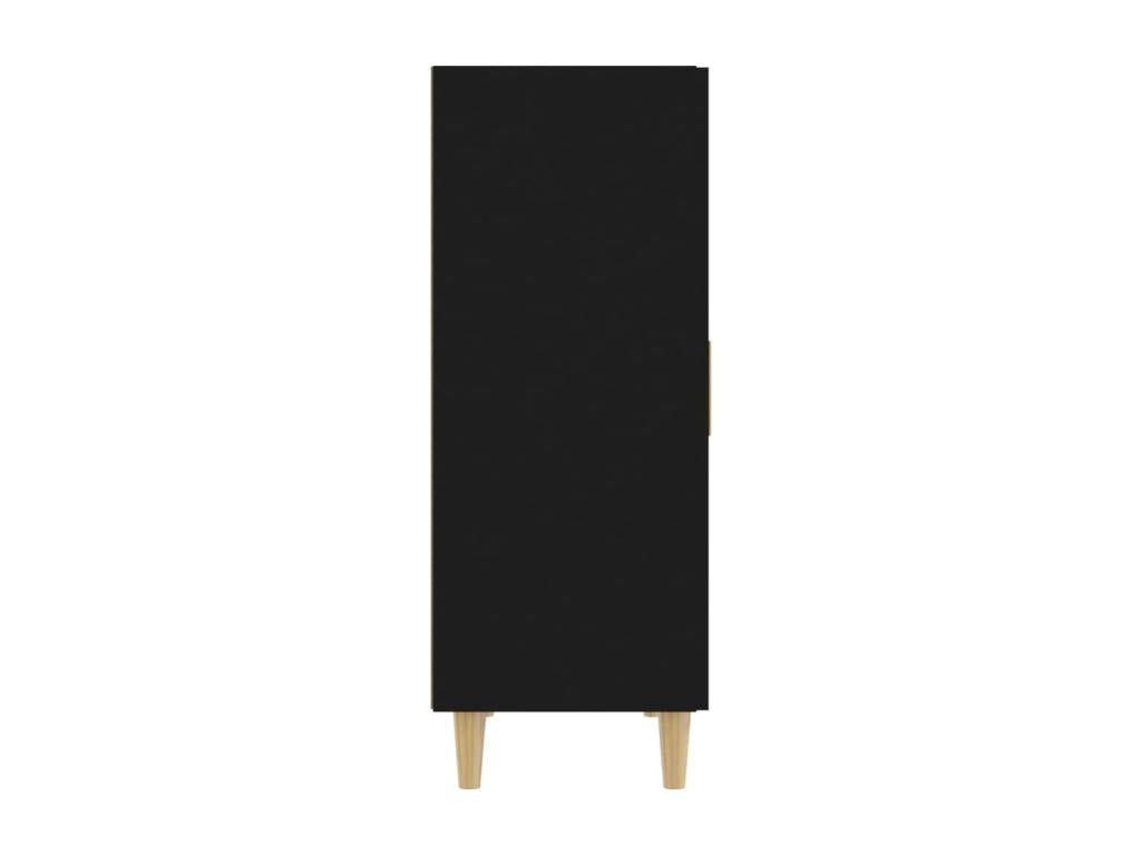 Buffet en bois d'ingénierie noir, 70 x 34 x 90 cm