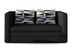 Canapé-lit en tissu noir