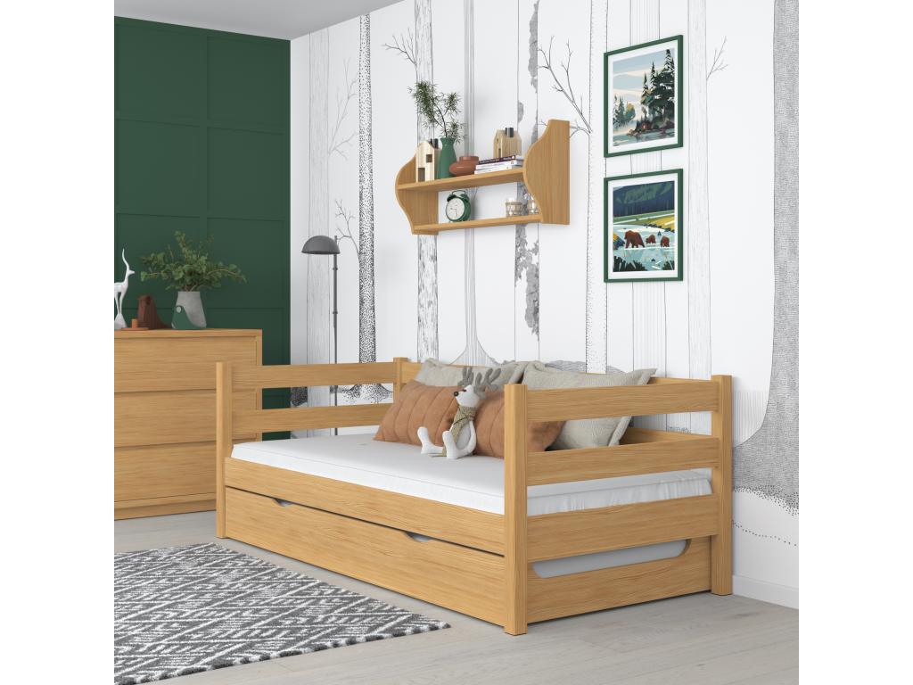 Lit en pin naturel, 80 x 180 cm